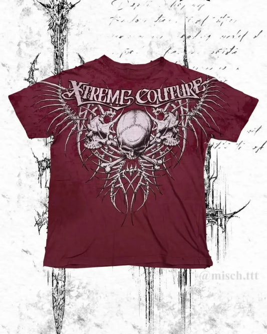Gothic Skull Print T-Shirt