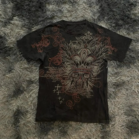 2000s Skull Print T-Shirt