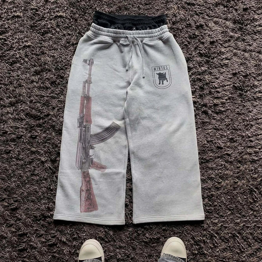 Y2K Embroidered Street Guard Pants