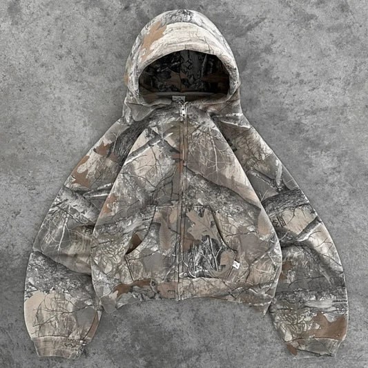 Y2K Camo Zip Hoodie