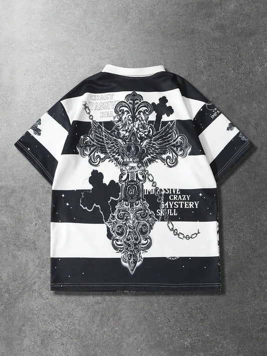 Striped Short-Sleeve Polo